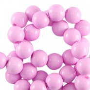 Acrylic beads 8mm round Shiny Pretty pink